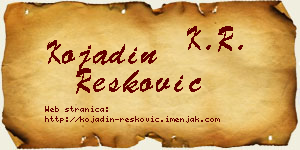 Kojadin Resković vizit kartica